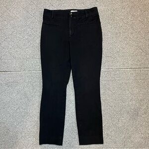 Anthropologie The Essential Slim Pants Trousers Womens Size 4 Black Ankle